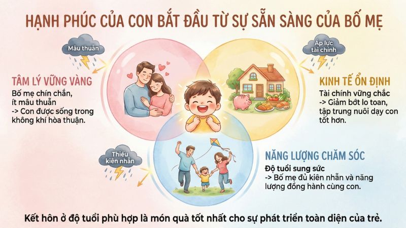 bố mẹ chuẩn bị cho con tương lai tốt đẹp